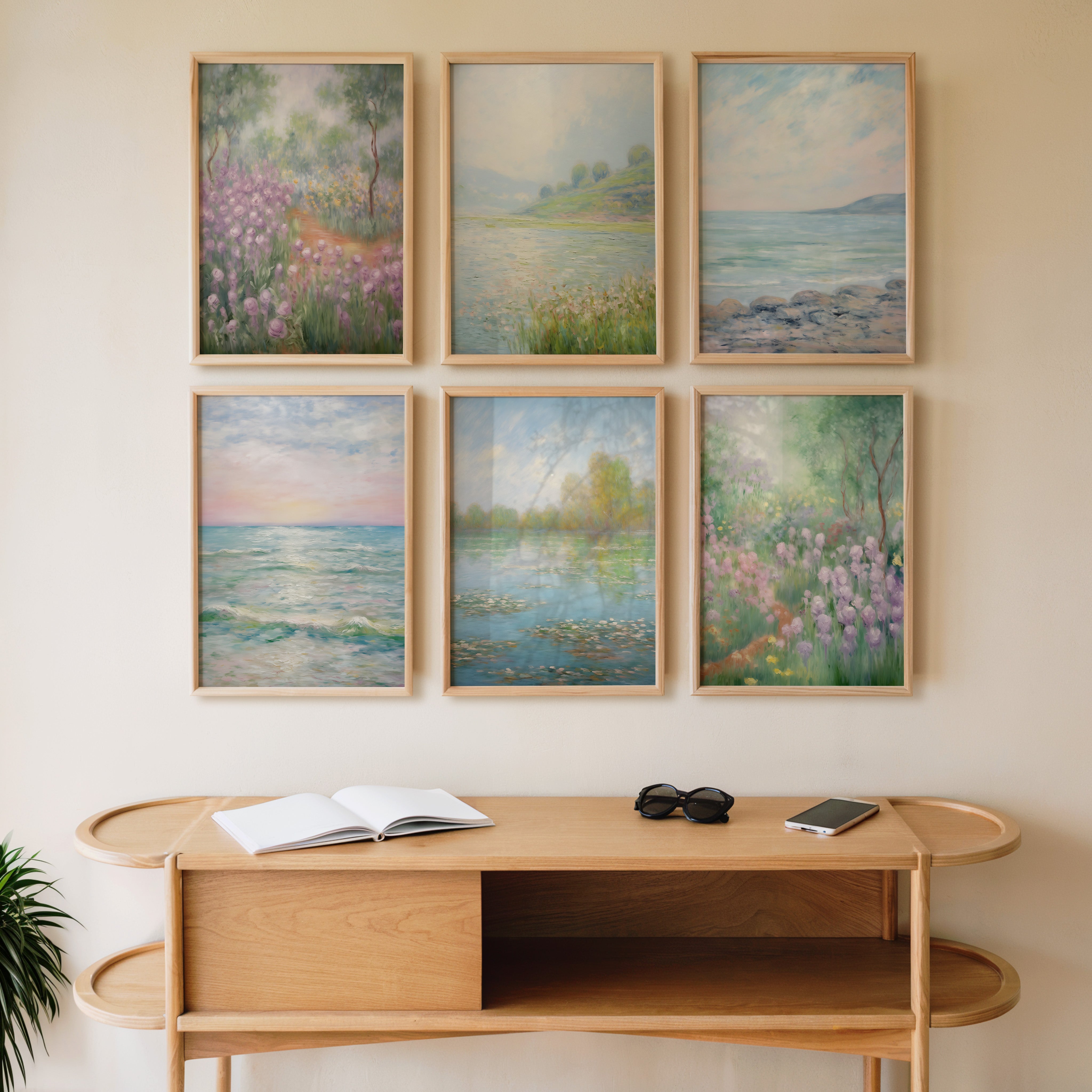 Rustic Serenity in Spring set of 6